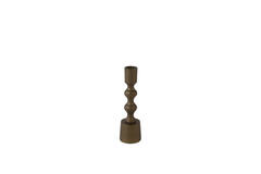 Candle stick Ø4,5x16 cm BABIMO matt brown-bronze