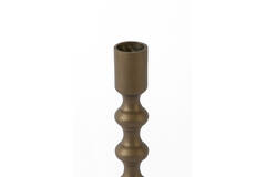 Candle stick Ø4,5x16 cm BABIMO matt brown-bronze