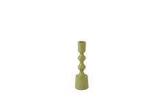 Candle stick Ø4,5x16 cm BABIMO shiny light green