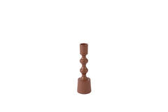 Candle stick Ø4,5x16 cm BABIMO shiny terra