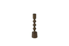 Candle stick Ø4,5x20 cm BABIMO matt brown-bronze
