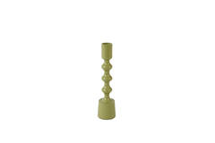 Candle stick Ø4,5x20 cm BABIMO shiny light green