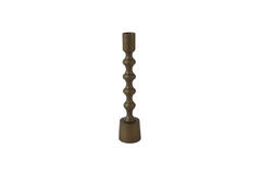 Candle stick Ø4,5x24 cm BABIMO matt brown-bronze