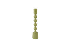 Candle stick Ø4,5x24 cm BABIMO shiny light green