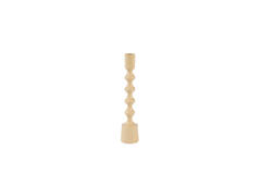 Candle stick Ø4,5x24 cm BABIMO shiny sand