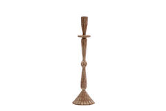 Candle stick Ø10,5x39 cm CASANDRA antique brown-grey