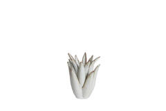 Kandelaar Ø13x16 cm CACTUS keramiek crème