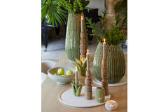 Candle stick Ø7,5x36 cm AFIFE wood natural