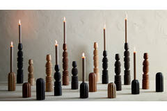 Candle stick Ø7,5x36 cm AFIFE wood natural