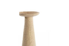 Candle holder 12,5x12x37 cm OTA sand+light brown spotted
