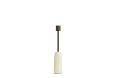 Candle stick Ø5x28 cm YASILO brown-bronze+shiny cream