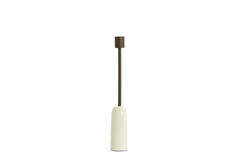 Candle stick Ø5x33,5 cm YASILO brown-bronze+shiny cream