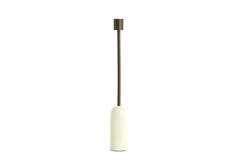 Candle stick Ø5x38 cm YASILO brown-bronze+shiny cream
