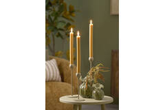 Candle stick Ø8,5x25 cm SAMUI taupe