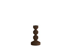 Candle stick Ø12x18 cm DOZZA wood matt dark brown