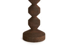 Candle stick Ø12x18 cm DOZZA wood matt dark brown