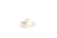 Candle stick Ø12x6 cm MERIDA shiny cream