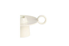 Candle stick 14x10,5x9 cm SALTILLO shiny cream