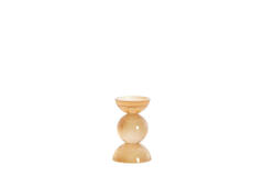 Candle stick Ø9,5x15,5 cm ITINGA glass milky amber