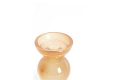 Candle stick Ø9,5x15,5 cm ITINGA glass milky amber