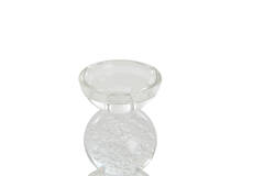 Kaarsenhouder Ø9,5x15,5 cm ITINGA glas bubbel helder