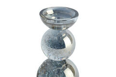 Candle stick Ø9,5x15,5 cm ITINGA glass bubble smoke
