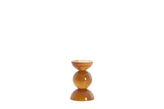 Candle stick Ø9,5x15,5 cm ITINGA glass milky dark brown