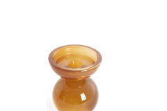 Candle stick Ø9,5x15,5 cm ITINGA glass milky dark brown