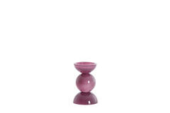 Candle stick Ø9,5x15,5 cm ITINGA glass milky purple