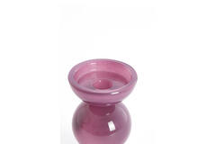 Candle stick Ø9,5x15,5 cm ITINGA glass milky purple
