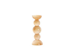 Candle stick Ø10x26,5 cm ITINGA glass milky amber