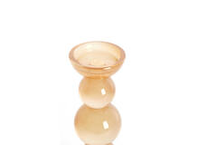 Candle stick Ø10x26,5 cm ITINGA glass milky amber
