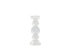 Candle stick Ø10x26,5 cm ITINGA glass bubble clear