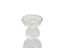 Candle stick Ø10x26,5 cm ITINGA glass bubble clear