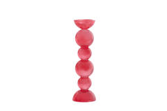 Candle stick Ø9,5x34 cm ITINGA glass milky coral