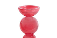 Candle stick Ø9,5x34 cm ITINGA glass milky coral
