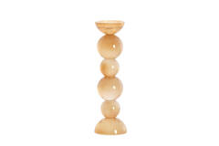 Candle stick Ø9,5x34 cm ITINGA glass milky amber