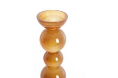 Candle stick Ø9,5x34 cm ITINGA glass milky dark brown
