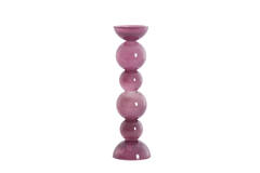 Candle stick Ø9,5x34 cm ITINGA glass milky purple