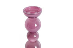 Candle stick Ø9,5x34 cm ITINGA glass milky purple