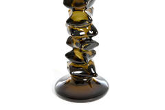 Candle stick Ø11x28,5 cm ESTIVA glass olive green