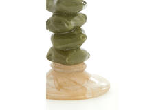 Candle stick Ø11,5x29,5 cm ESTINA brown+moss green