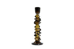 Candle stick Ø11x34 cm ESTIVA glass olive green