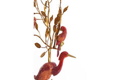 Candle stick 22x11x44 cm HERON burgundy+bronze