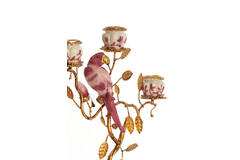 Candle stick 3L 22,5x9x31,5 cm LOROS burgundy-cream+bronze