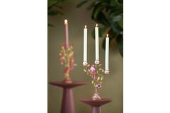 Candle stick 3L 22,5x9x31,5 cm LOROS burgundy-cream+bronze