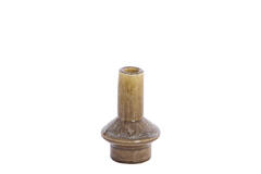 Candle stick Ø10x15,5 cm BURANO ceramics ocher y-olive green