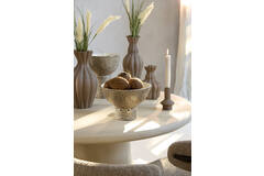 Candle stick Ø10x15,5 cm BURANO ceramics matt brown