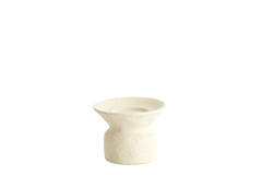 Kandelaar Ø12x9 cm ATRANI keramiek mat crème