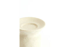 Kandelaar Ø12x9 cm ATRANI keramiek mat crème